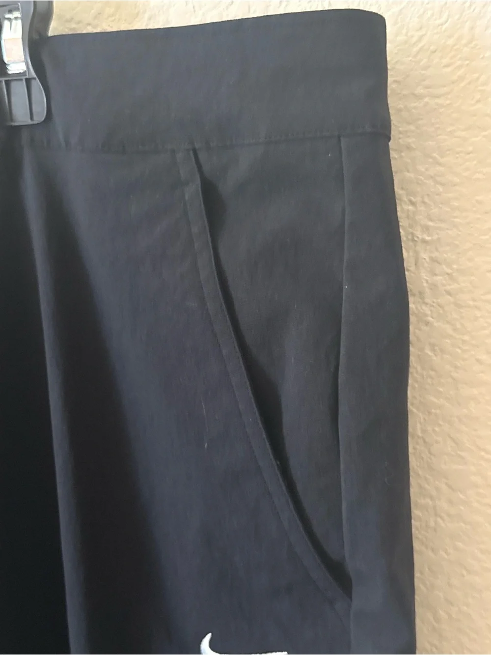 Nike Men's Black Golf Dress Pants with White Swoosh